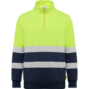 SUDADERA AMARILLA/AZUL A.V. 1/2 CREMA.SPICA 9314