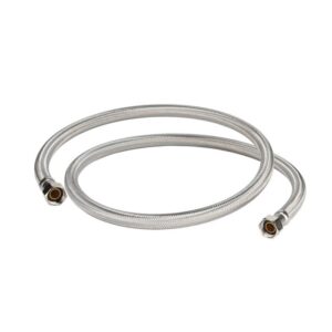 TUBO DE PE RECUBIERTO DE ACERO INOXIDABLE TRENZADO PARA LAVAOJOS MANUAL DOBLE 190151